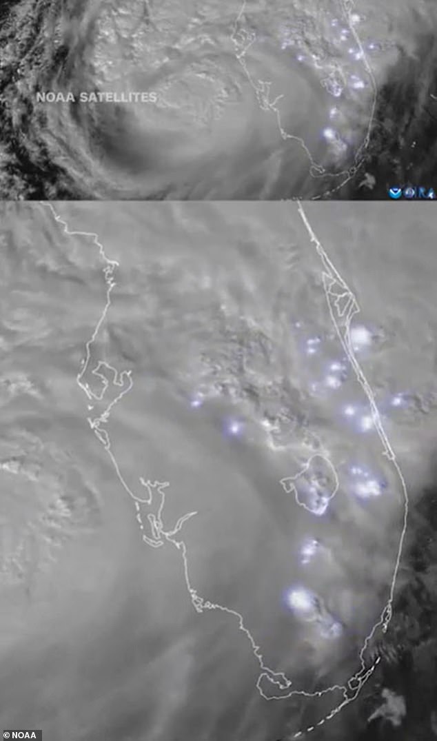 Astonishing satellite images show how much lightning struck Florida as Hurricane Milton devastated the Sunshine State on Wednesday evening