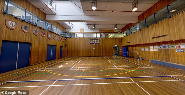 The school (gymnasium in the photo, where Ms James' body was found in the adjacent bathroom) has been told it cannot participate in the investigation into the deaths of her and her killer Paul Thijssen.