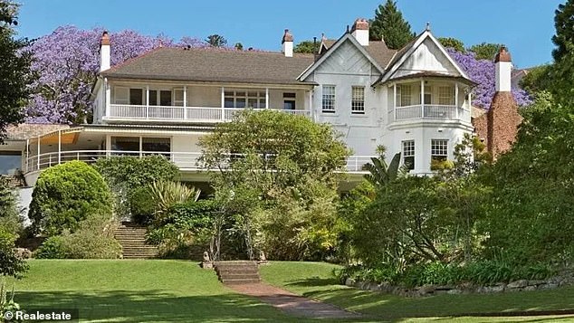 Farquhar bought the 7,000 sq ft estate (pictured) from John Brehmer Fairfax in 2017 for what was then a national house price record of $71 million