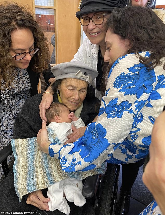 100-year-old Auschwitz survivor Lily Ebert became a great-great-grandmother in April