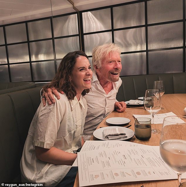 Rachael 'Raygun' Gunn (left) recently shared a behind-the-scenes look at her meeting with Boy George and billionaire Sir Richard Branson (right) over the weekend