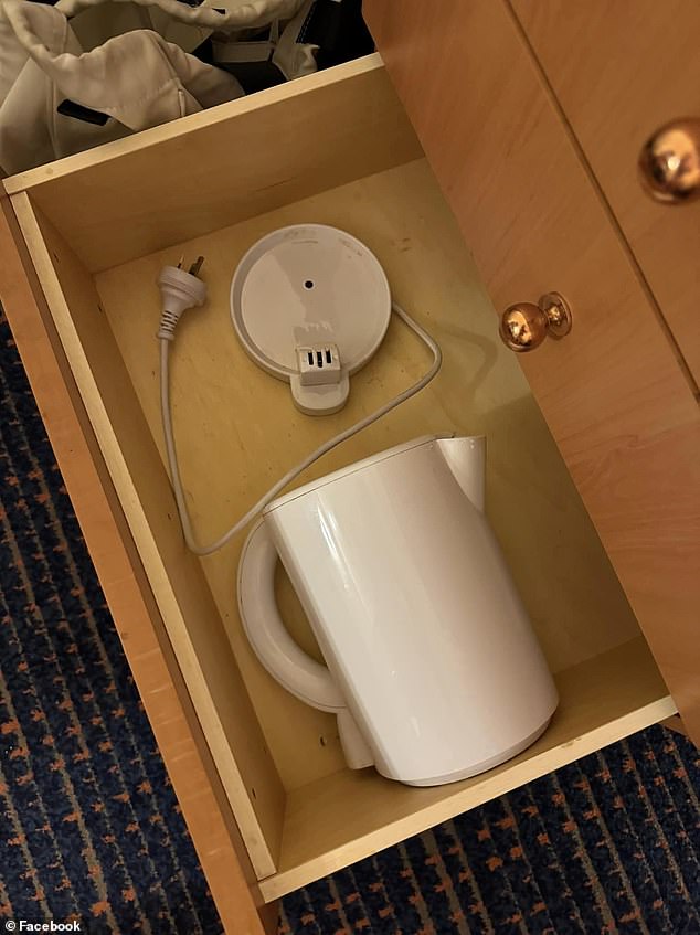 A traveler has been criticized for leaving a kettle behind on a cruise ship as the product is considered dangerous