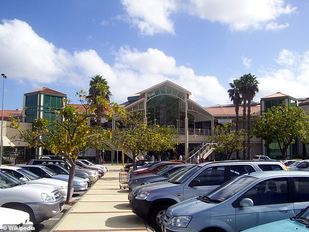 The woman was fined after shopping at the Galleria Shopping Center in Perth (pictured)