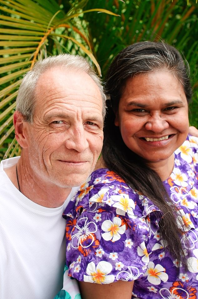 British-born Simon Charles Dorante-Day (pictured with his wife Elvie) has made headlines around the world over claims he is the illegitimate love child of King Charles III and Queen Camilla