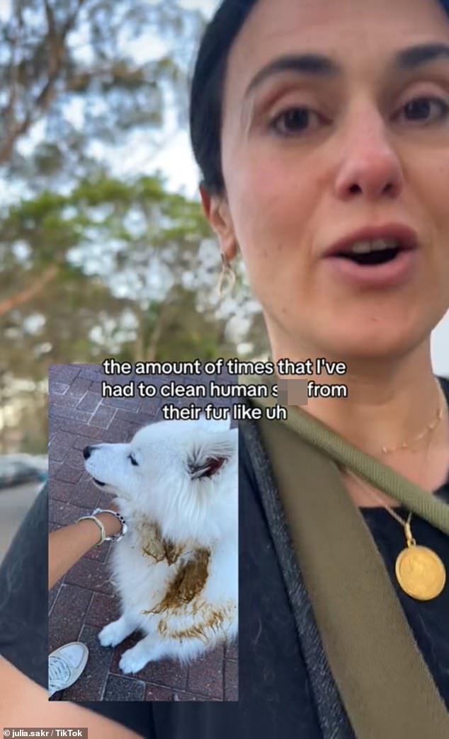 Julia Sakr (pictured) has called out 'public poopers' in her upscale Sydney suburb