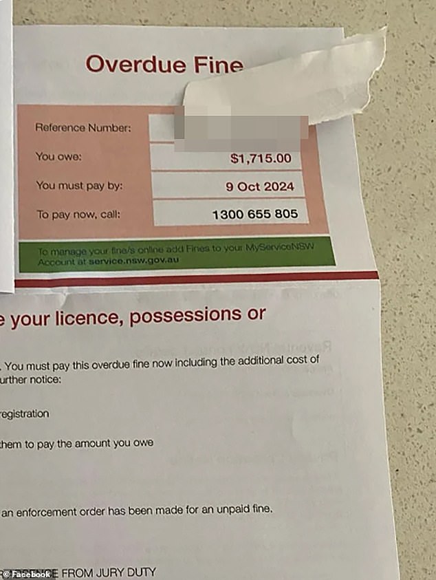 A woman was warned for a hefty fine when she returned to Australia from abroad