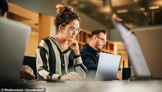 New research from Ranstad shows that 24 percent of workers say only a significant pay increase would entice them to a full-time office job (stock image)