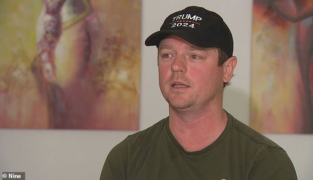 Rob Holt (pictured) claims he was kicked out of The Wickham, in Brisbane, on Sunday after a staff member told him people might be offended by his Donald Trump hat