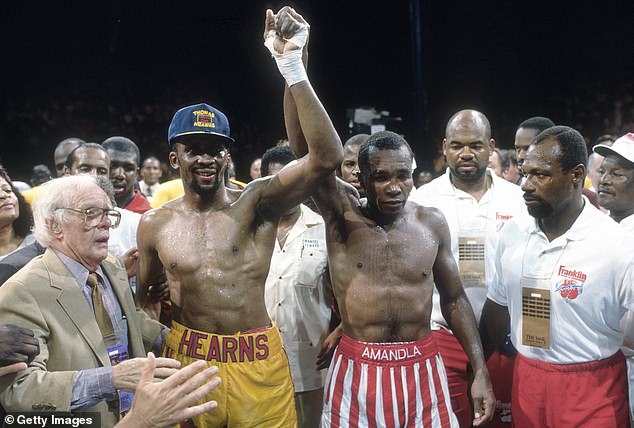 Sugar Ray Leonard and Thomas Hearns met in the ring for the second time in June 1989