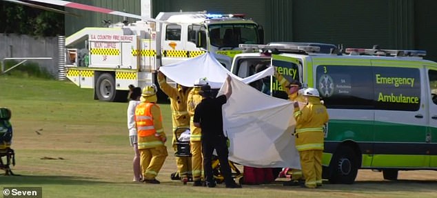 A baby, believed to be less than a year old, suffered serious injuries after falling from a height on Mount Compass, 60km south of Adelaide, at 3pm on Wednesday.