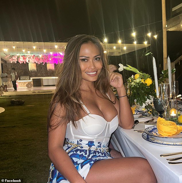 Bali police have no plans to question AFL star Ricky Olarenshaw over his spa ownership. His estranged wife Sarnanitha Olarenshaw (above) is accused of running a brothel