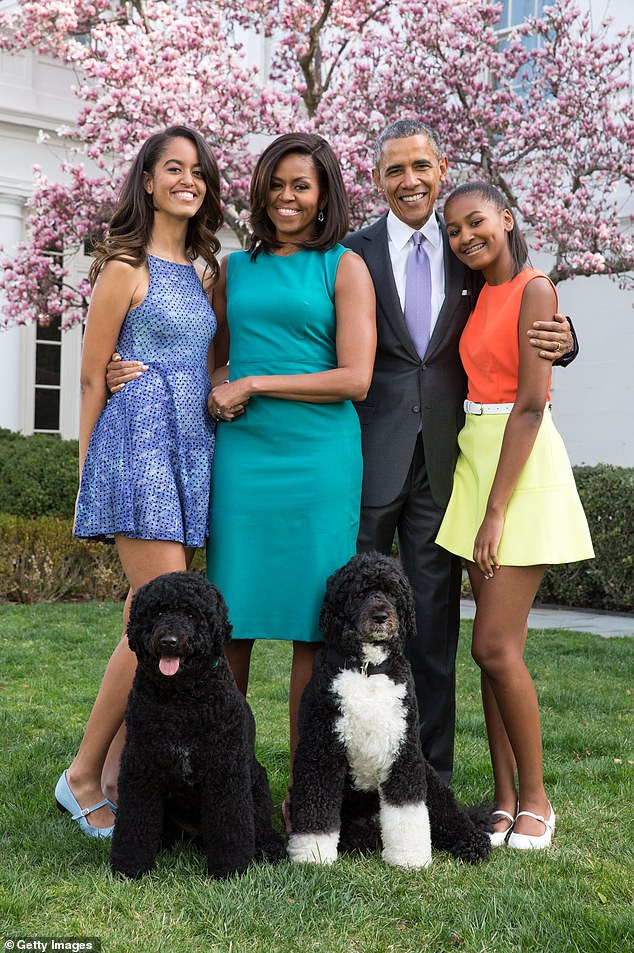 As he grew in popularity, Obama said his commitment to his family kept him grounded (Photo: The Obamas on Easter Sunday in April 2015, his final year in office)