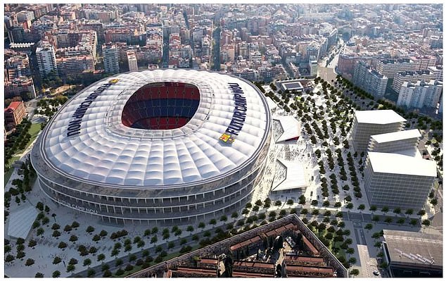 Barcelona unveiled stunning new photos of the redesigned Nou Camp as they confirmed plans to return to the legendary stadium before the end of the season