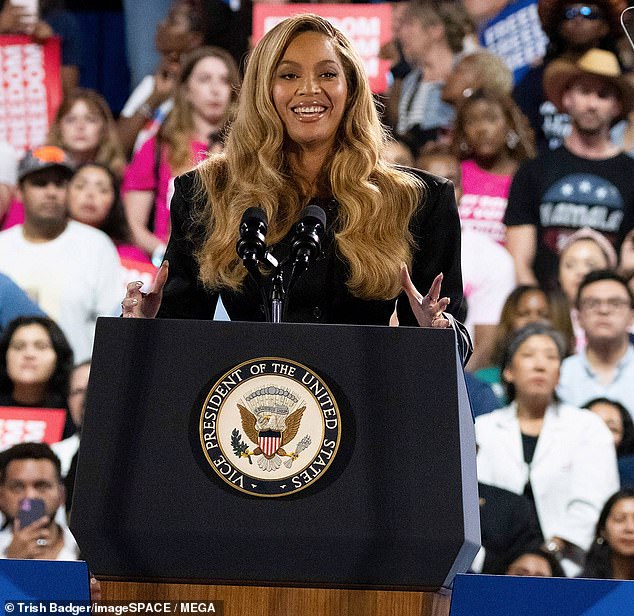 The singer said she was speaking as a mother, not a celebrity, when she voiced her support for Harris' stance on women's rights