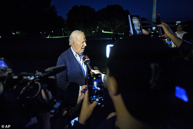 President Joe Biden spent the day surveying the storm damage and then said people were