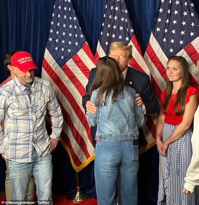 Donald Trump meets with the family of slain nursing student Laken Riley before his rally in Georgia