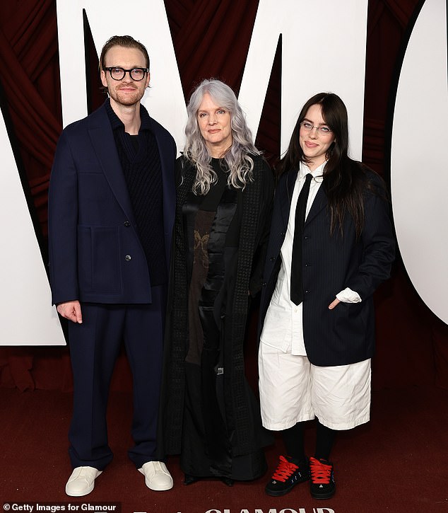 Billie Eilish and Finneas O'Connell supported their mother Maggie Baird at Glamour's Women of the Year Awards on Tuesday night