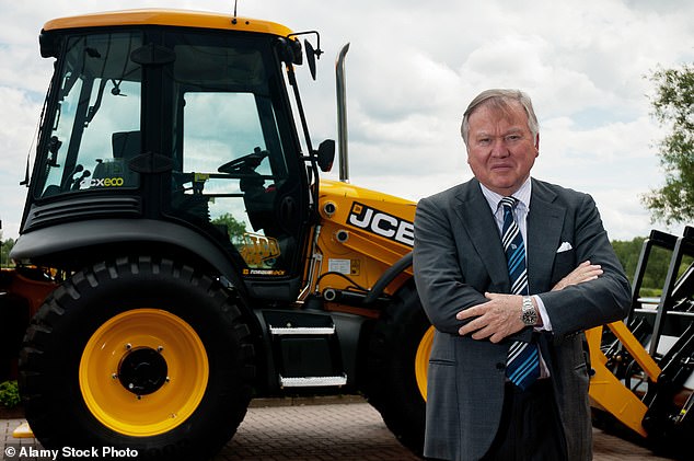 Prepared: Lord Bamford signed off the JCB accounts weeks before Labor won the election