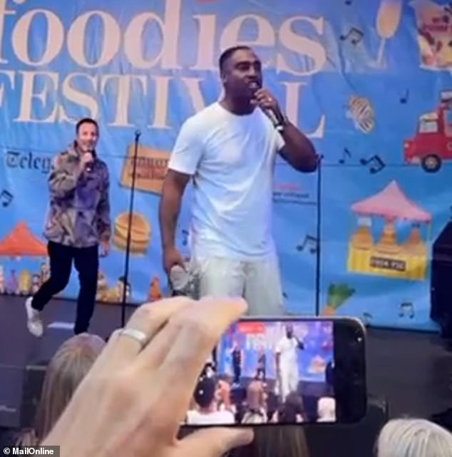 Blue star Simon Webbe apologized to fans after assaulting a rude audience member during a performance with the band at the Foodie Festival