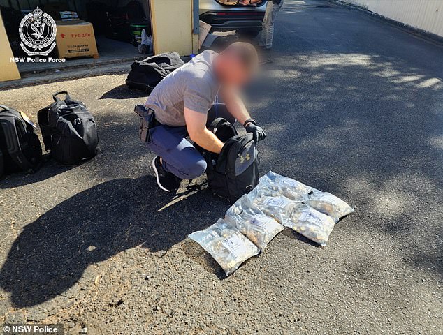 Detectives from the State Crime Command's Robbery and Serious Crime executed a search warrant at a storage facility in Wentworthville, in Sydney's west, about 3.30pm on Tuesday.