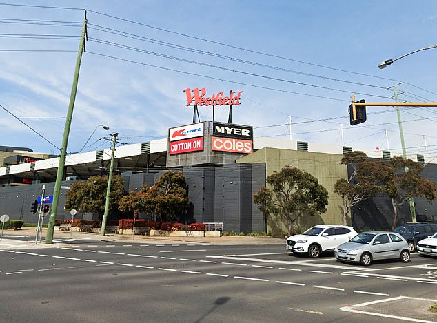 The body of a man was found in the car park of a Westfield Shopping Center (pictured) in Melbourne at 5.30am on Thursday.