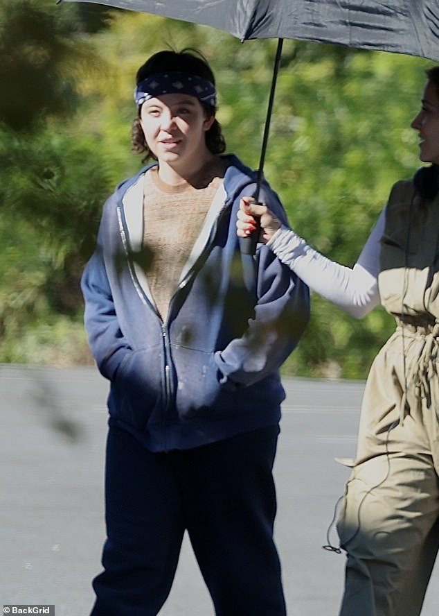 Sydney Sweeney looked unrecognizable as she transformed into groundbreaking boxer Christy Martin on Sunday to film the biopic Black Bear in Charlotte, North Carolina