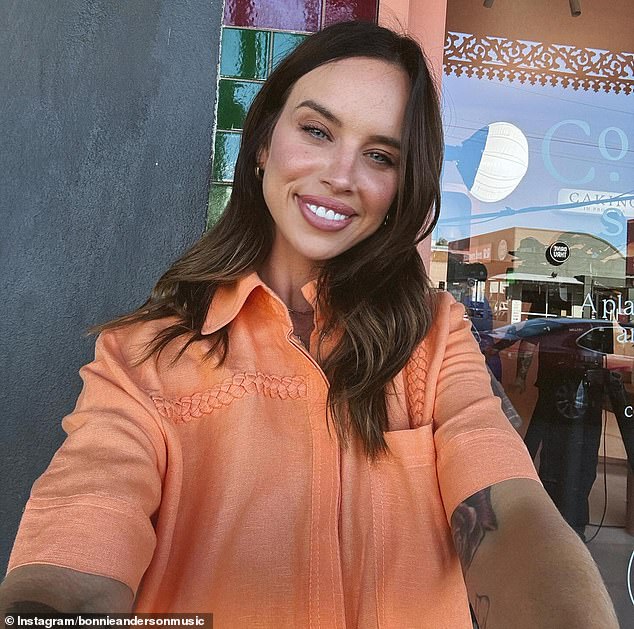 Bonnie Anderson (pictured earlier) stunned her followers on Monday by debuting her hair transformation. The actress has said goodbye to her long, wavy dark brown curls