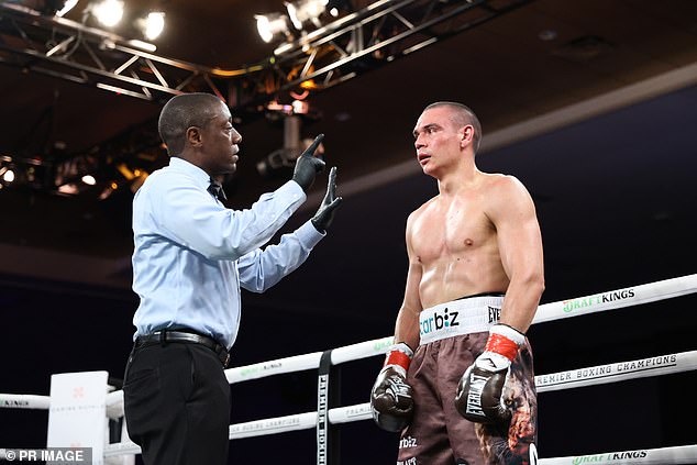 A boxing matchmaker has urged Tim Tszyu (right) to retire after his defeat on Sunday