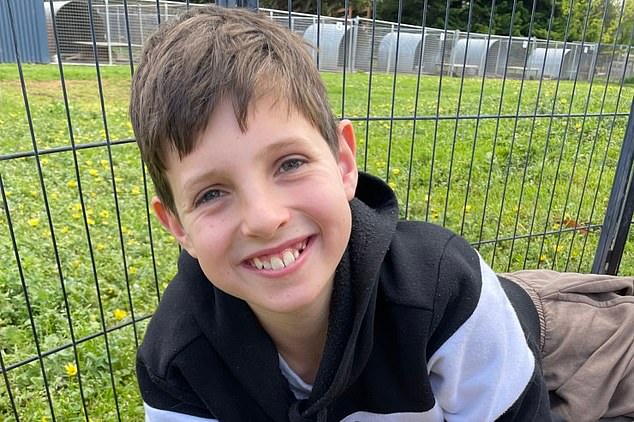 Jack Davey, 11, suffered critical injuries when he was struck by the Toyota SUV while sitting on a bench outside Auburn South Primary School, in Melbourne's east, on Tuesday afternoon.