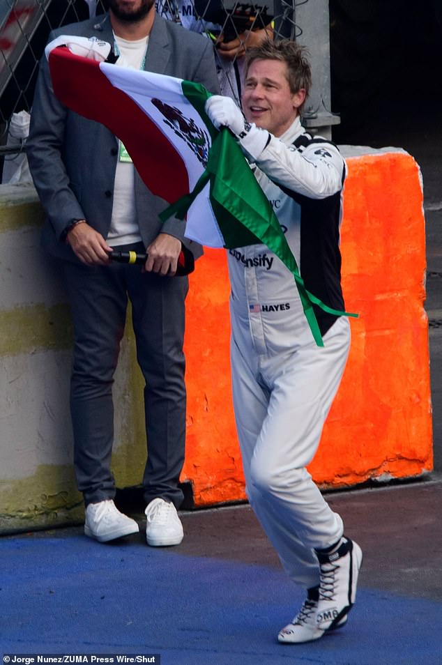 Brad Pitt shocked fans as he attended the Mexican Grand Prix at the Autódromo Hermanos Rodríguez in Mexico City on Saturday