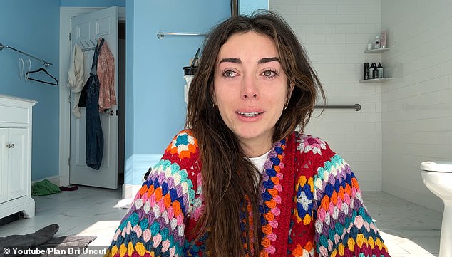 The Barstool Sports star took to her Plan Bri Uncut YouTube page to reveal that she cried for 