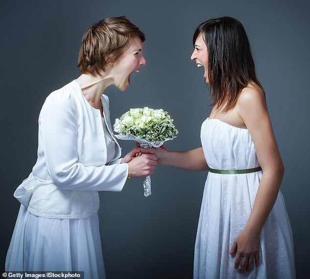 A blushing bride has revealed she was left red-faced when her mother-in-law tried to sabotage her wedding day by excluding her from her own photos (stock image)