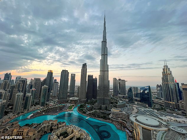 In the photo: a general view of the tallest building in the world, which is located in Dubai, the Burj Al Khalifa