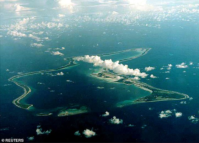 An undated file photo shows Diego Garcia, the largest island in the Chagos Archipelago and site of a major United States military base in the mid-Indian Ocean leased from Britain