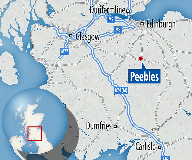 Archaeologists were called to the site at Peebles before the artefacts were brought to Edinburgh