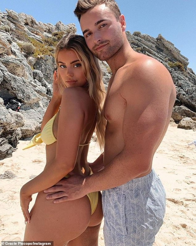 Andre Rebelo (pictured with his ex-girlfriend, influencer Gracie Piscopo) is charged with the murder of his mother Colleen Rebelo, 58, who was found dead at her home in Bicton in Perth's south-west on May 25, 2020. He has pleaded not guilty.