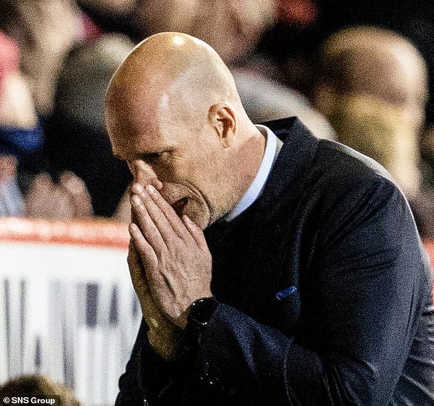 Clement looked defeated during his team's defeat to Aberdeen at Pittodrie