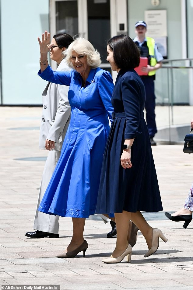 The set of Married At First Sight 2025 was plunged into unexpected madness on Tuesday when Queen Camilla (pictured) made a surprise appearance just meters away from where the hit Channel Nine reality series was filming in Sydney