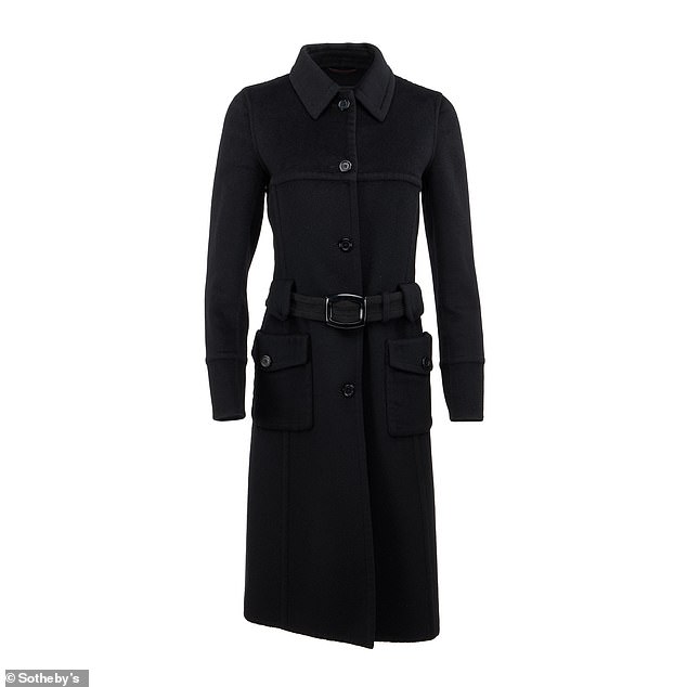 A 1997 Italian size 40 single-breasted Prada wool coat is also up for auction and will sell for an estimated $15,000 to $20,000.