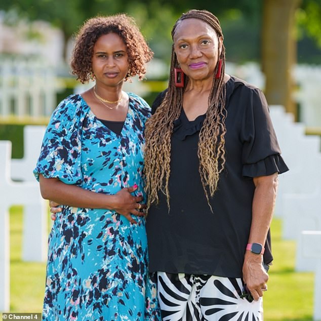 Novelist Nadifa Mohamed presents Churchill: Britain's Secret Apartheid. Pictured with Nancy Adkins, whose uncle was killed in violence in Lancashire during the war