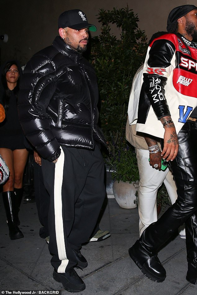 Chris Brown narrowly avoided a clash with his ex Karrueche Tran after the pair were both pictured at the same Halloween party at Lavo in West Hollywood on Wednesday