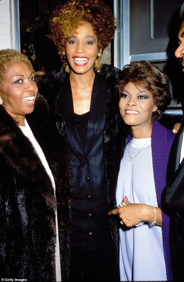 Whitney with Cissy and Dionne Warwick, March 1987