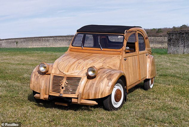 The most expensive 2CV sold at auction: This wooden model sold for more than £180,000 last year, making it the most expensive example of the iconic car to change hands at a public sale