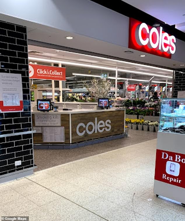 The shopkeeper asked the staff to stop the boys because she thought they had shoplifted. She was told they couldn't perform because the boys were underage. Coles Bondi Junction is pictured