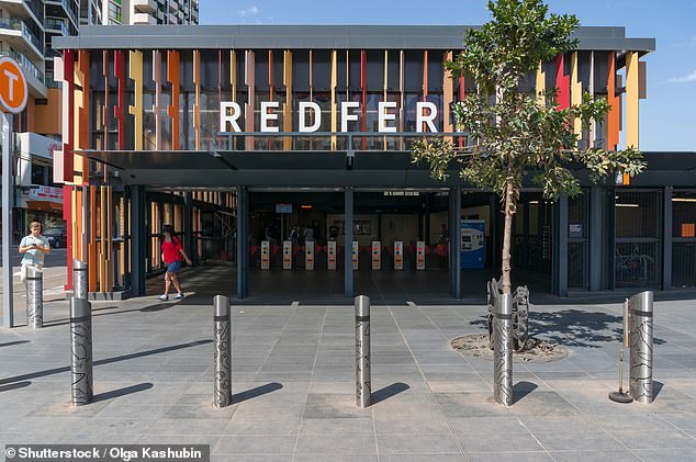 Commuters have been urged to prepare for delays after a man jumped onto the tracks just outside Redfern Station (pictured) just before rush hour