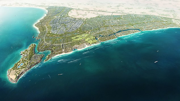 Construction work has begun on Ras El-Hekma (above) – a megacity in Egypt that will be twice the size of Barcelona