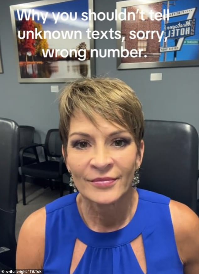 Crime reporter Lori Fullbright has revealed why you should never answer texts from unknown numbers apologizing for being the 'wrong number'