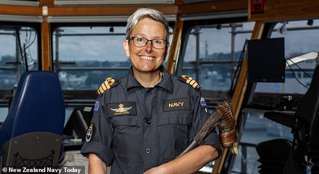 The blame game quickly began in the wake of the sinking, with many online trolls taking aim at Commander Yvonne Gray (pictured), who has been in charge of the ship since 2022 – her first ship command.