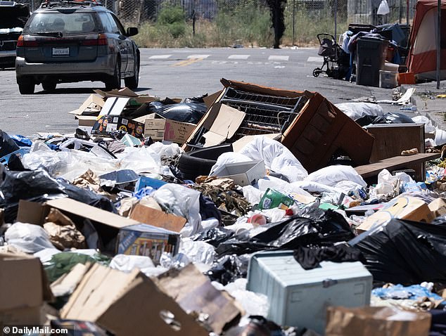 Dystopian scenes in Oakland where encampments, prostitution, public urination and piles of garbage are seen daily