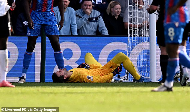 Alisson suffered a hamstring injury late in the second half and had to be taken off